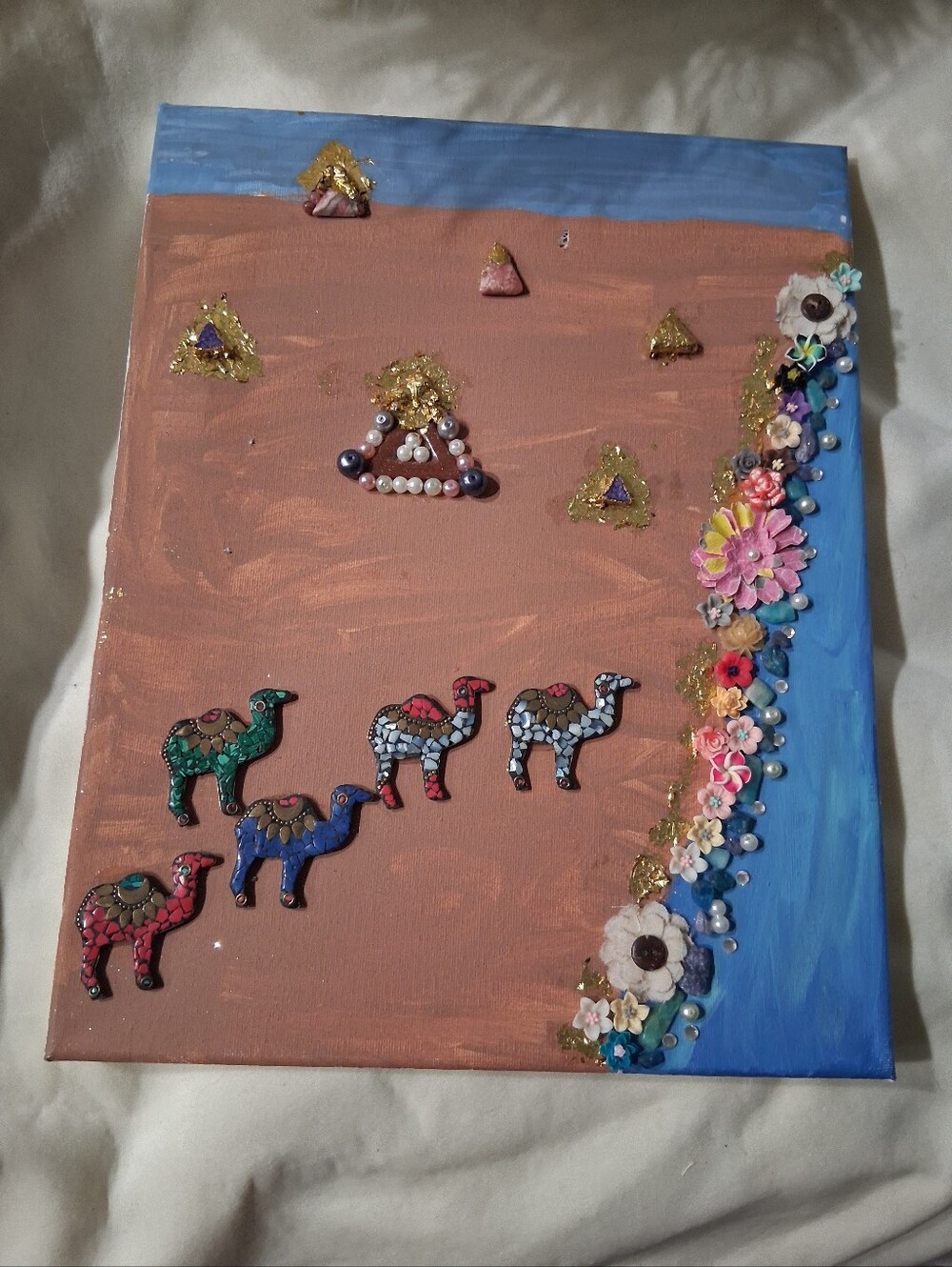 Handmade Home Art Wall Art Nile Pyramids